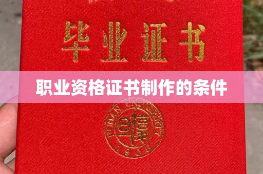 迎江职业资格证书制作的条件
