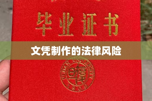 迎江文凭制作的法律风险
