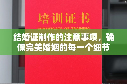 迎江结婚证制作的注意事项，确保完美婚姻的每一个细节