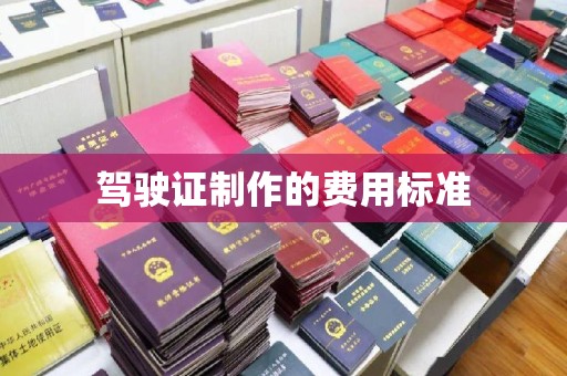 迎江驾驶证制作的费用标准