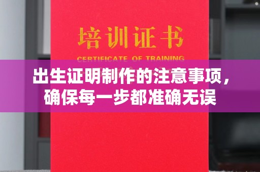 迎江出生证明制作的注意事项，确保每一步都准确无误