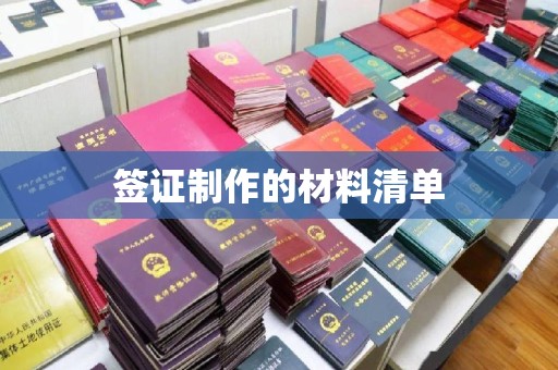 迎江签证制作的材料清单