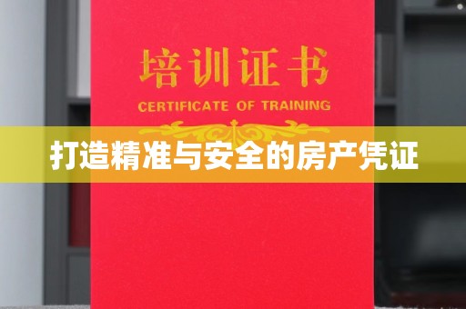 迎江打造精准与安全的房产凭证